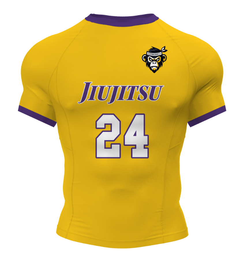 SHORT SLEEVE RAHSIE PURPLE AND GOLD